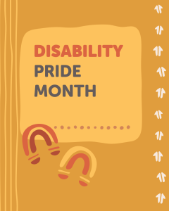 Disability Pride Month yellow tile