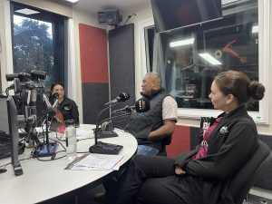 The Disability Access Team with Petero in the studio.