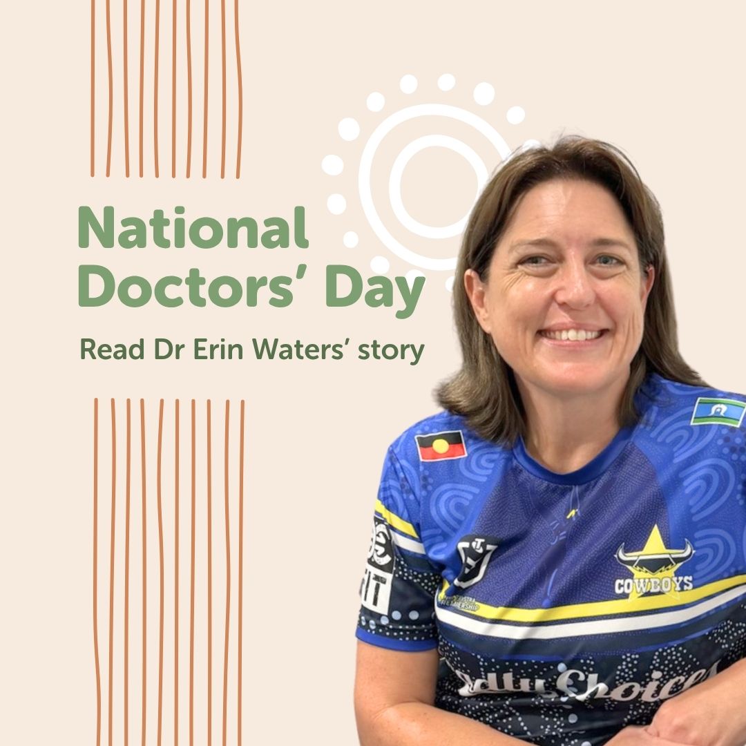 Dr Erin Waters sits at her desk at the Institute for Urban Indigenous Health